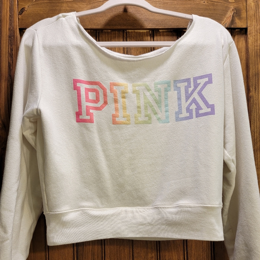 Pink Crop Sweatshirt